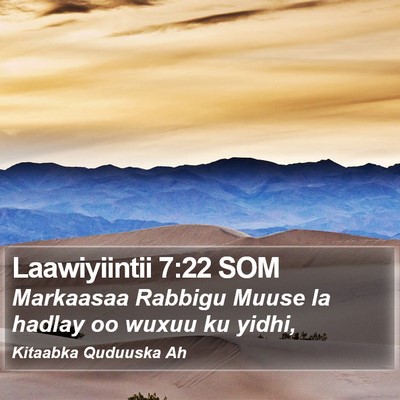 Laawiyiintii 7:22 SOM Bible Verse Image
