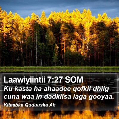 Laawiyiintii 7:27 SOM Bible Verse Image