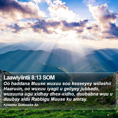 Laawiyiintii 8:13 SOM Bible Verse Image