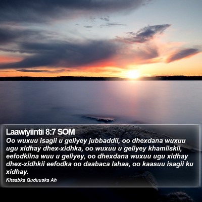 Laawiyiintii 8:7 SOM Bible Verse Image