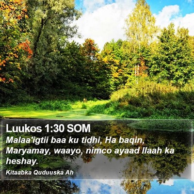 Luukos 1:30 SOM Bible Verse Image
