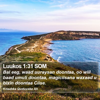 Luukos 1:31 SOM Bible Verse Image