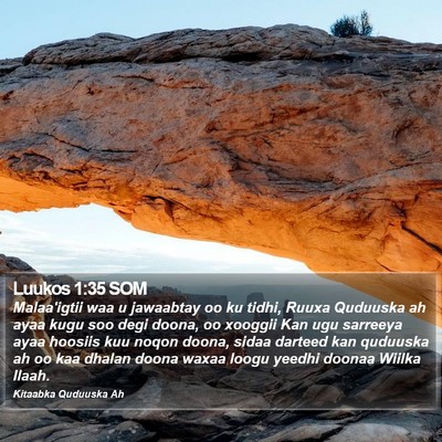 Luukos 1:35 SOM Bible Verse Image