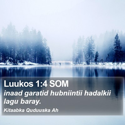 Luukos 1:4 SOM Bible Verse Image