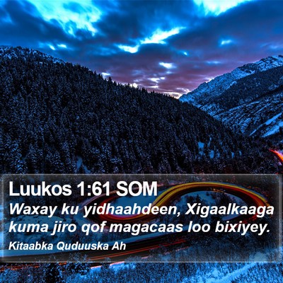 Luukos 1:61 SOM Bible Verse Image