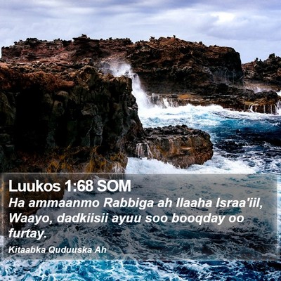 Luukos 1:68 SOM Bible Verse Image