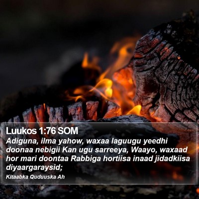 Luukos 1:76 SOM Bible Verse Image