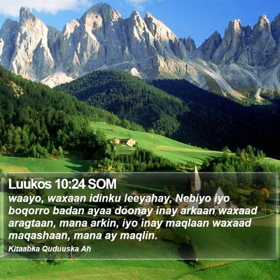 Luukos 10:24 SOM Bible Verse Image