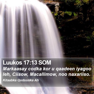 Luukos 17:13 SOM Bible Verse Image