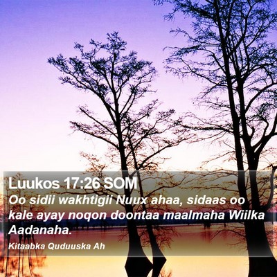 Luukos 17:26 SOM Bible Verse Image