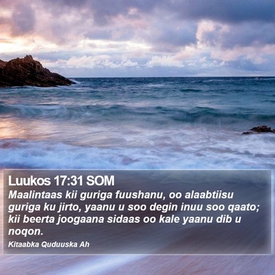 Luukos 17:31 SOM Bible Verse Image