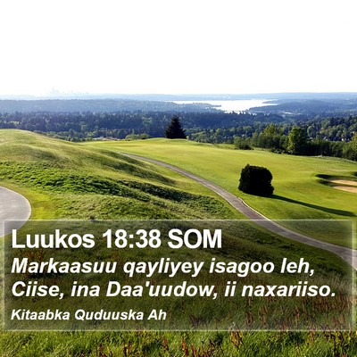 Luukos 18:38 SOM Bible Verse Image