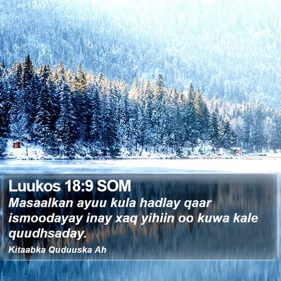 Luukos 18:9 SOM Bible Verse Image