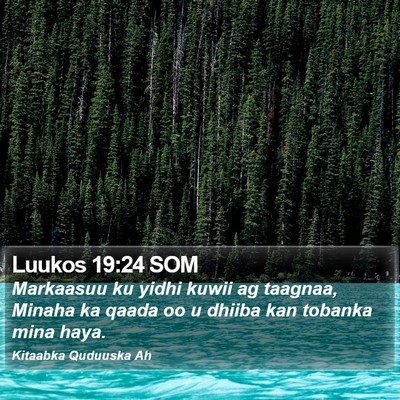 Luukos 19:24 SOM Bible Verse Image