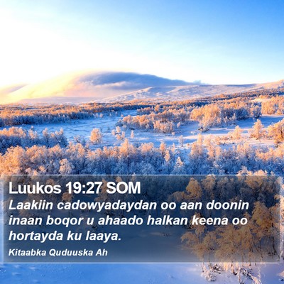 Luukos 19:27 SOM Bible Verse Image