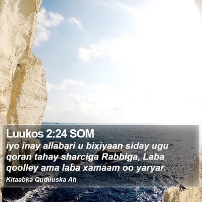 Luukos 2:24 SOM Bible Verse Image