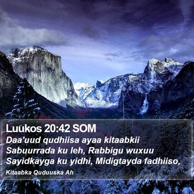 Luukos 20:42 SOM Bible Verse Image