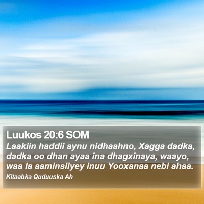 Luukos 20:6 SOM Bible Verse Image