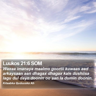 Luukos 21:6 SOM Bible Verse Image