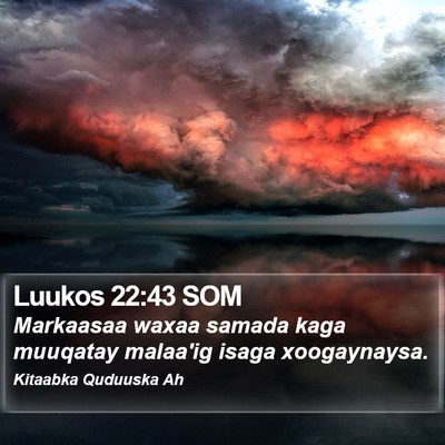 Luukos 22:43 SOM Bible Verse Image