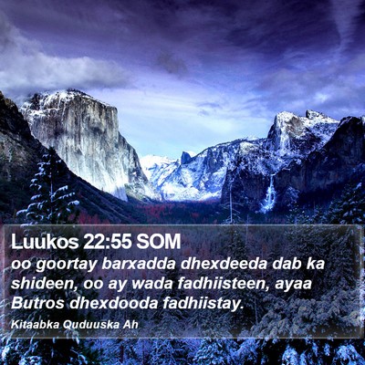 Luukos 22:55 SOM Bible Verse Image