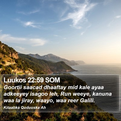Luukos 22:59 SOM Bible Verse Image
