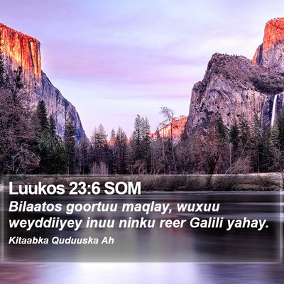 Luukos 23:6 SOM Bible Verse Image