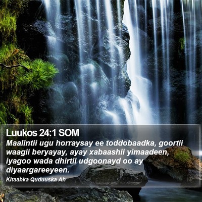 Luukos 24:1 SOM Bible Verse Image