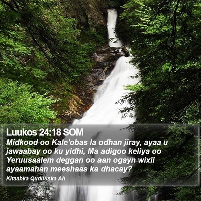 Luukos 24:18 SOM Bible Verse Image