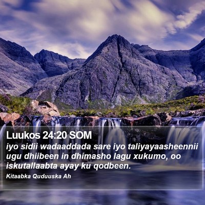 Luukos 24:20 SOM Bible Verse Image