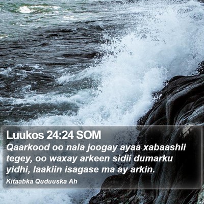 Luukos 24:24 SOM Bible Verse Image