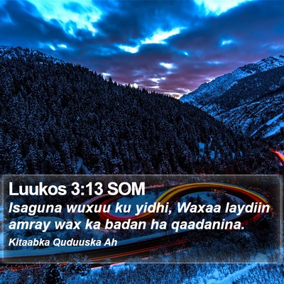 Luukos 3:13 SOM Bible Verse Image