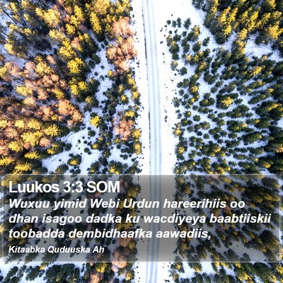 Luukos 3:3 SOM Bible Verse Image