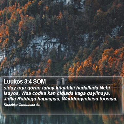 Luukos 3:4 SOM Bible Verse Image