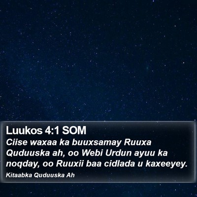 Luukos 4:1 SOM Bible Verse Image