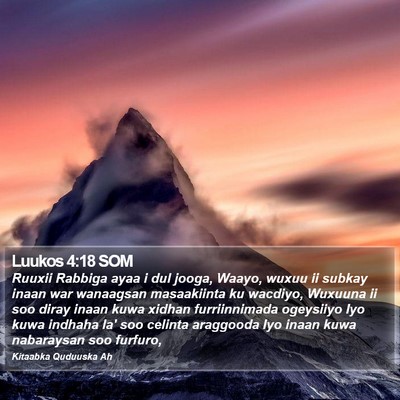 Luukos 4:18 SOM Bible Verse Image