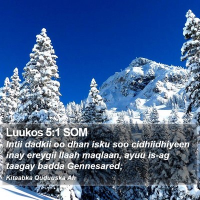 Luukos 5:1 SOM Bible Verse Image