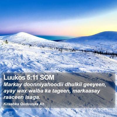 Luukos 5:11 SOM Bible Verse Image