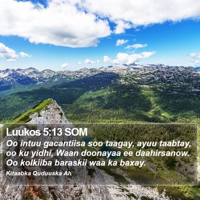 Luukos 5:13 SOM Bible Verse Image