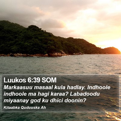 Luukos 6:39 SOM Bible Verse Image