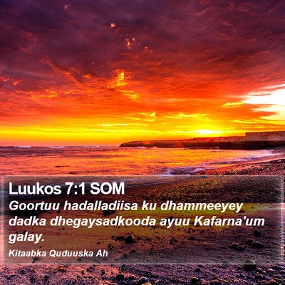 Luukos 7:1 SOM Bible Verse Image