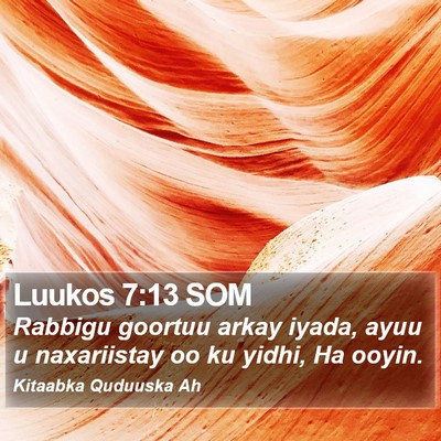 Luukos 7:13 SOM Bible Verse Image