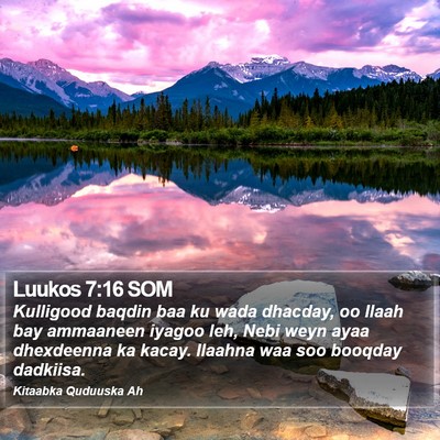 Luukos 7:16 SOM Bible Verse Image