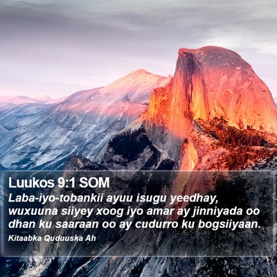 Luukos 9:1 SOM Bible Verse Image