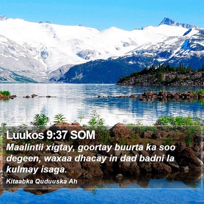 Luukos 9:37 SOM Bible Verse Image