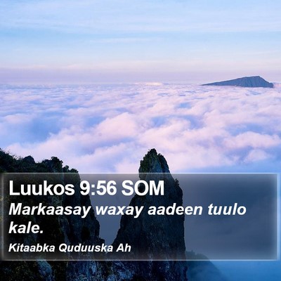 Luukos 9:56 SOM Bible Verse Image
