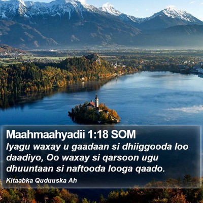 Maahmaahyadii 1:18 SOM Bible Verse Image