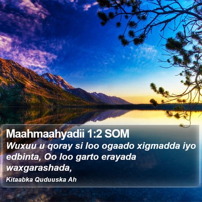 Maahmaahyadii 1:2 SOM Bible Verse Image