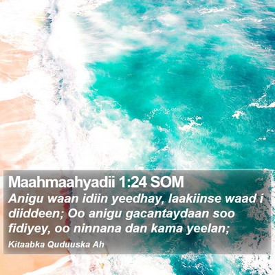 Maahmaahyadii 1:24 SOM Bible Verse Image