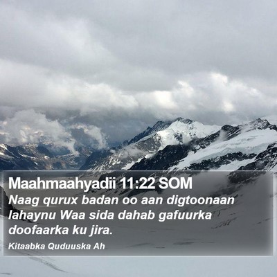 Maahmaahyadii 11:22 SOM Bible Verse Image